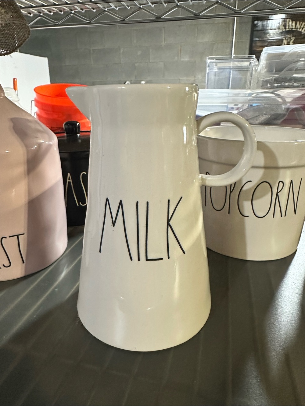 Rae Dunn White "MILK" Ceramic Pitcher